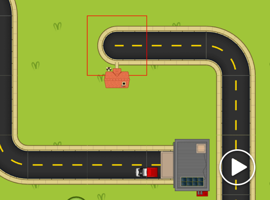 Image of Rapid Router game with try button in bottom right corner